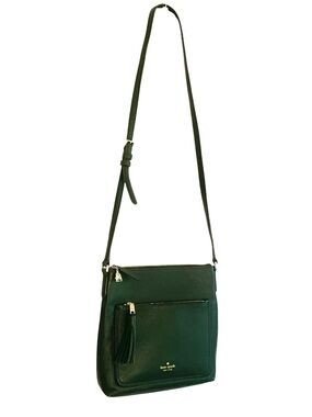 Authentic Kate Spade New York On Purpose Pebbled Top Zip Crossbody in Spruce